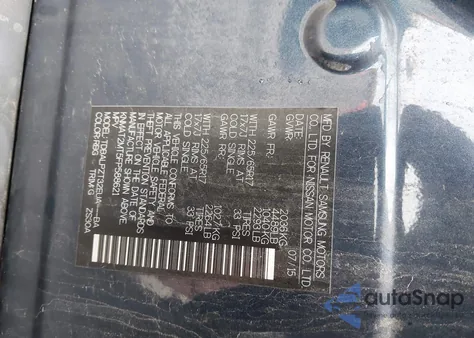 2015 Nissan Rogue S z USA, uszkodzony, nr VIN KNMAT2MT5FP588621